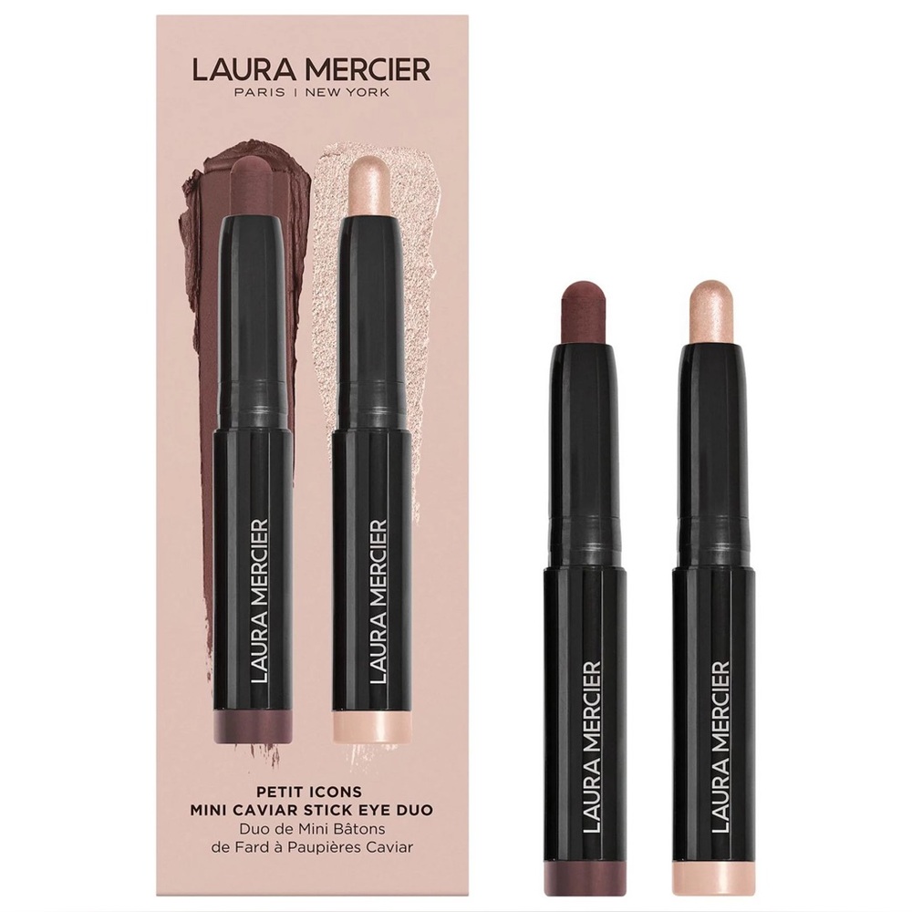 Laura Mercier Petit Icons Mini Caviar Stick Eye Duo- dark cacao & rosegold